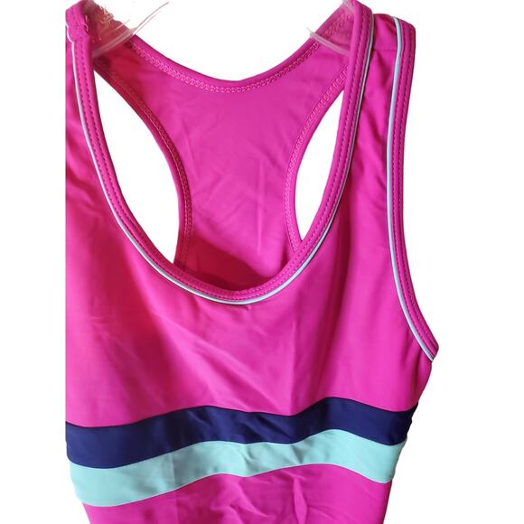 Pink and Blue Racerback Tankini Swimsuit, NWOT, Girls 3XL - Picture 3 of 10